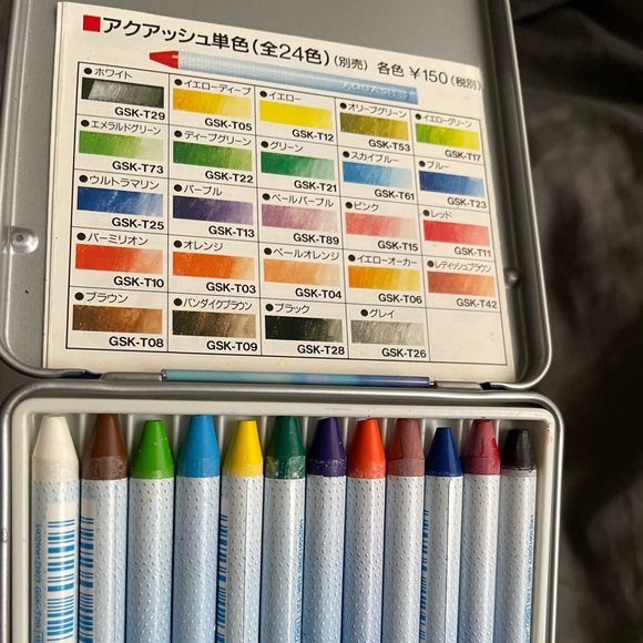 Pentel Aquash set of 12 color pastels new! From Japan - Picture 4 of 4